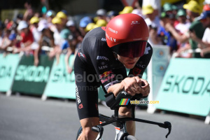 Marc Hirschi (Tudor Pro Cycling) during the Caen > Caen time trial (63x)