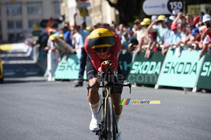 Tobias Johannessen (Uno-X Pro Cycling) lors du contre-la-montre Caen > Caen (18x)