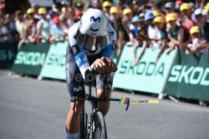 Enric Mas (Movistar Team) lors du contre-la-montre Caen > Caen (32x)