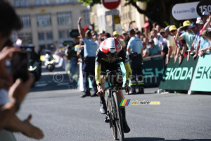 Jonas Vingegaard (Team Visma | Lease a Bike) during the Caen > Caen time trial (36x)