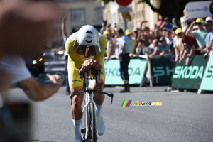 Mathieu van der Poel (Alpecin-Deceuninck) during the Caen > Caen time trial (65x)