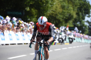 Ewen Costiou (Arkea-B&B Hotels) at the first climb of Mur-de-Bretagne (66x)