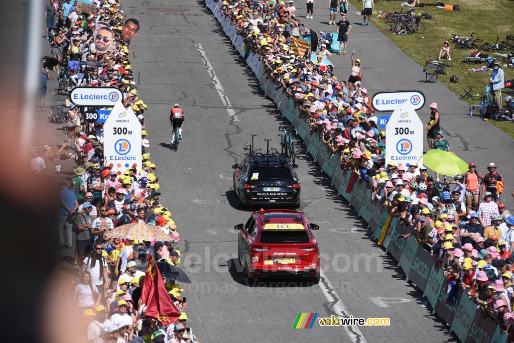 Kevin Vauquelin (Arkea-B&B Hotels) komt aan in Peyragudes (2)