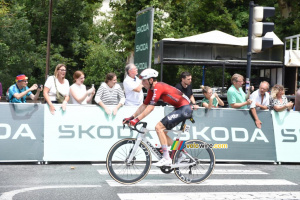 Liam Slock (Lotto Intermarché) au sprint à Saint-Pourçain-sur-Sioule sur l'étape 11 (2) (57x)