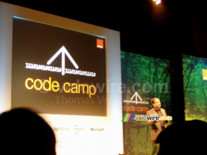 Steve Glagow (Director Orange Partner) during the Orange Code Camp opening speech (306x)