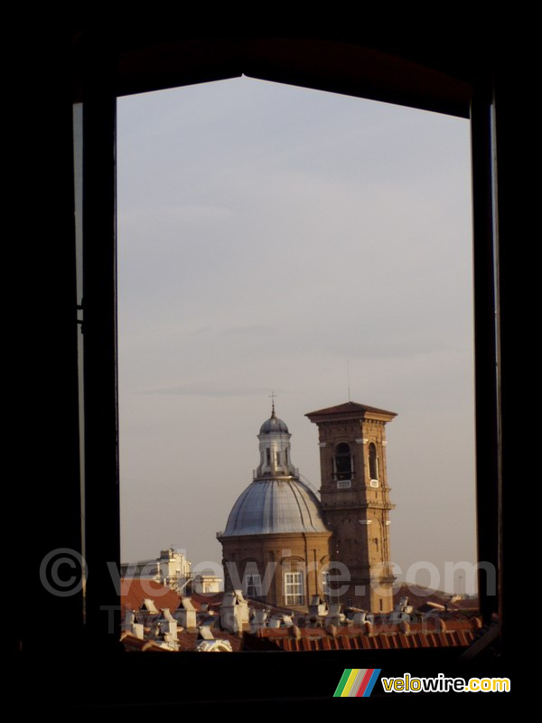 The view of my hotel room seen from my bed!