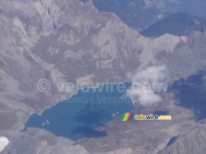 Lake seen from the plane back to Paris (222x)
