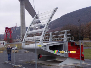 One of the wind screens of the viaduct of Millau (379x)