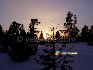 Sunset in a wintery landscape (428x)
