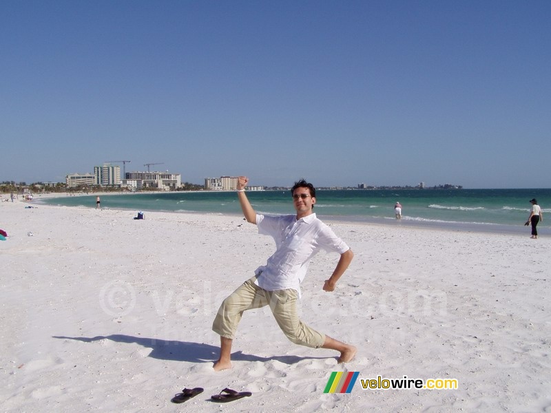 Romain on the beach of Sarasota