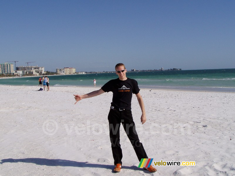 Thomas on the beach of Sarasota