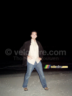 Romain on the beach at night (402x)