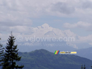 The Mont Blanc seen from the mountains near Bons-en-Chablais (205x)