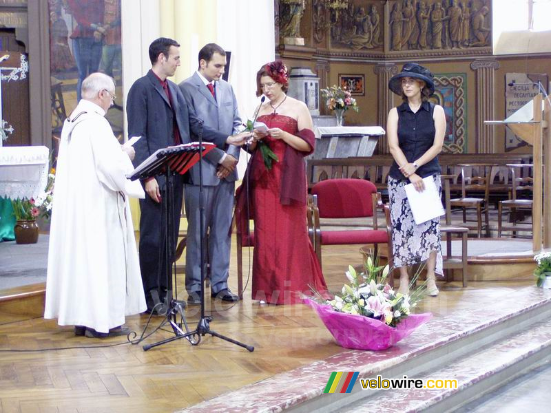 The bride and groom and the witnesses