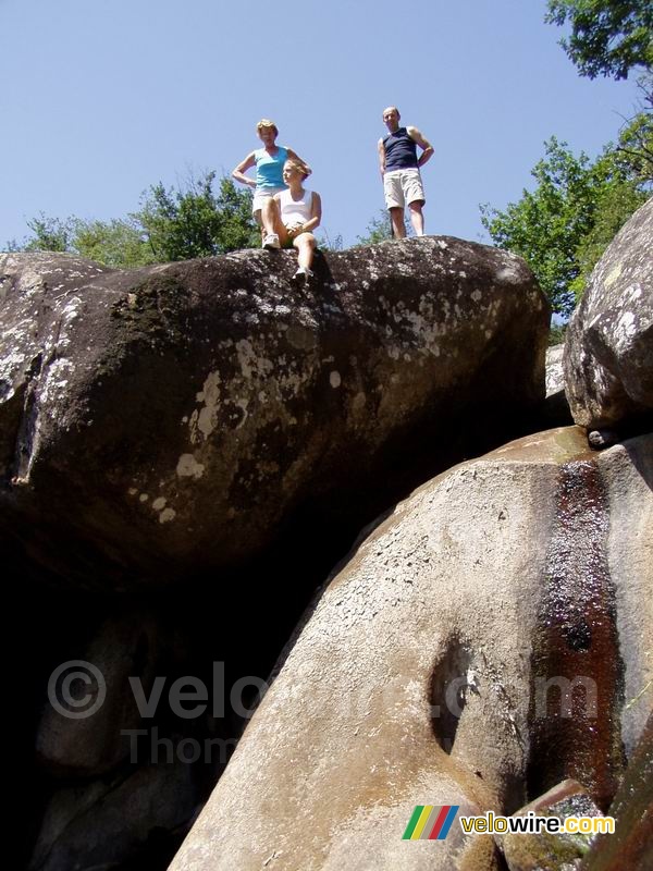 My parents and Ellen on top of the granite stones