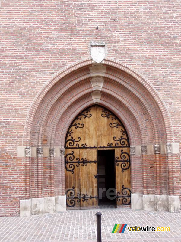 The entrance of the church in Saint-Sulpice