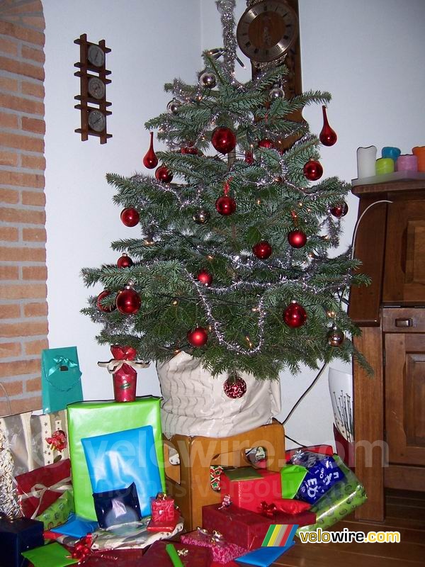 The Christmas tree with the presents