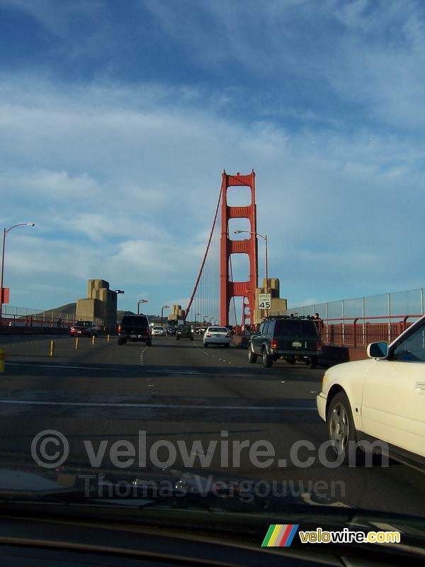 Begin van de Golden Gate Bridge