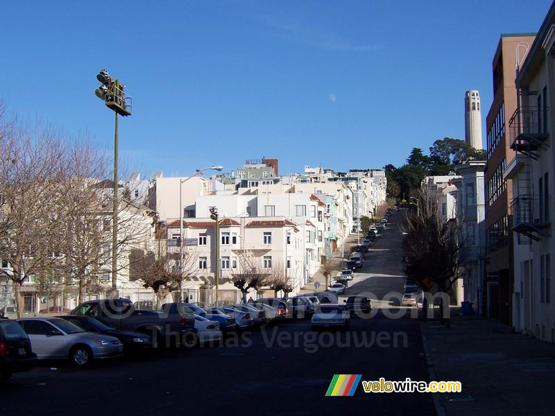 Greenwich Street en de Coit Tower