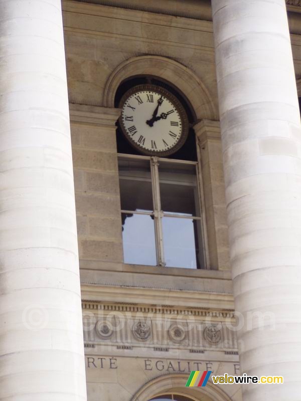 De klok van het beursgebouw