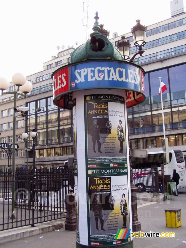 A typical Parisian advertising column