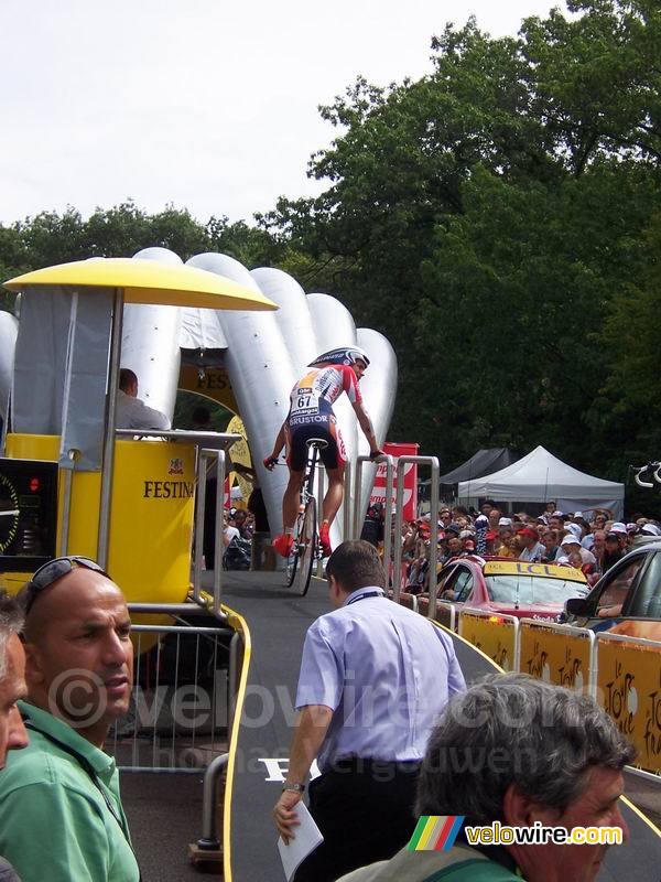 Gert Steegmans sur le podium de départ