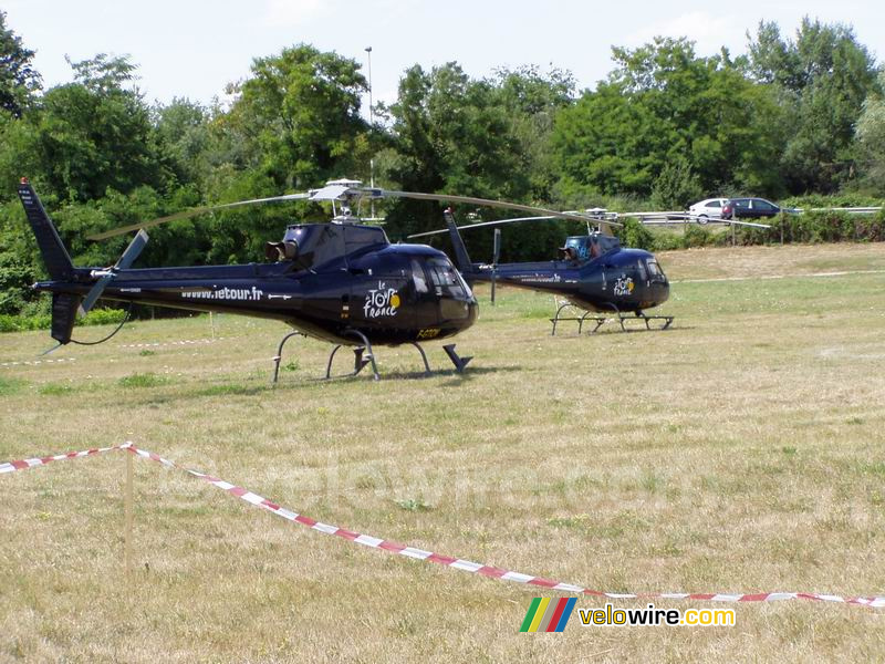 The Tour de France helicopters