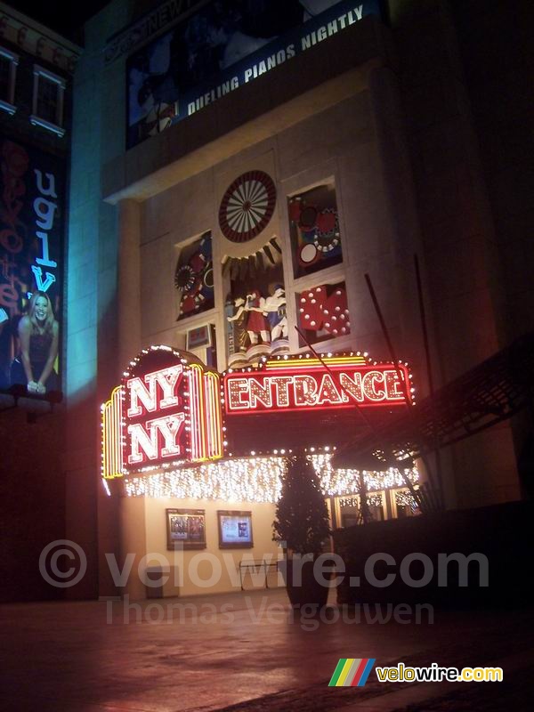 One of the entrances of the New York New York Hotel