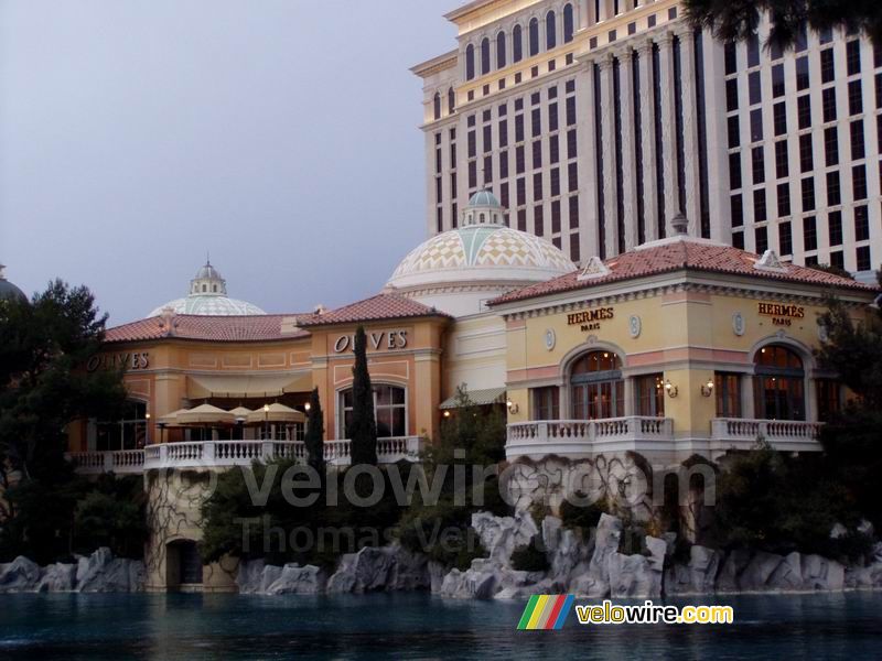 Shops on the outside of the Bellagio Hotel