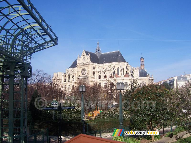 The Saint-Eustache church seen from the Forum des Halles