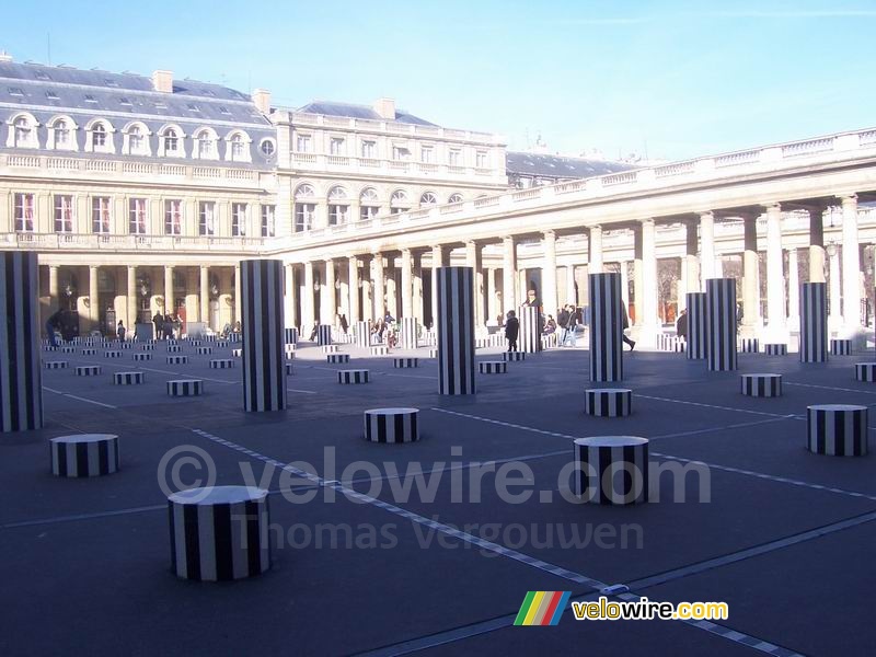 The pillars on the inner place of the Palais Royal