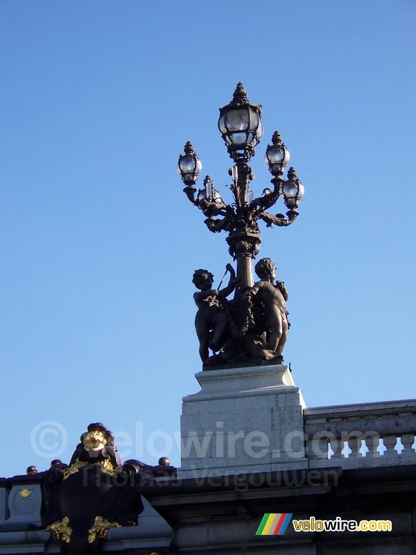 One of the statues on the Pont Alexandre III