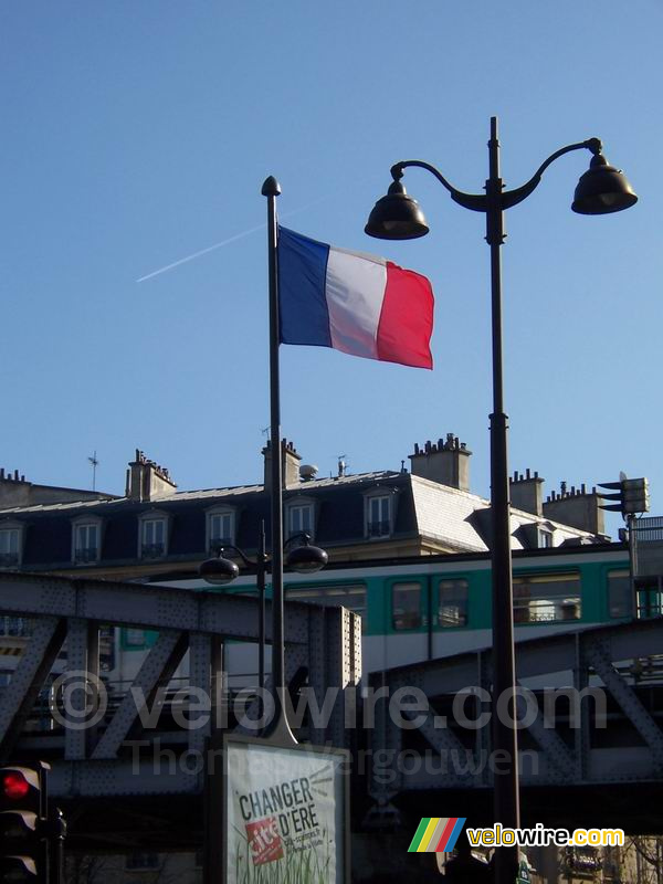 De Franse vlag voor metro lijn 6