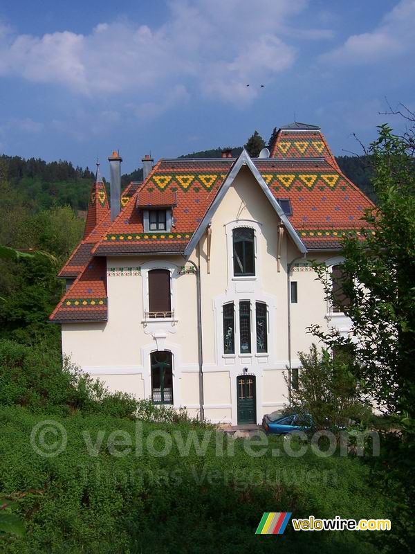 A beautiful house with mosaic roof