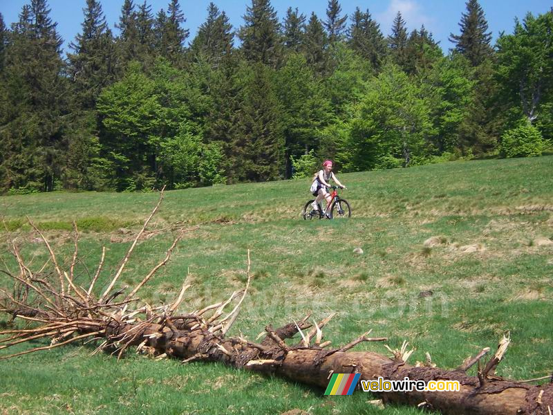 Anne-Cécile à vélo