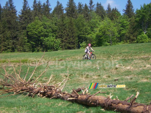 Anne-Cécile on her bike (328x)