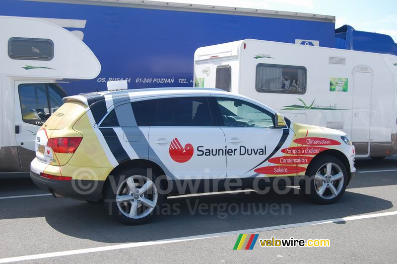 De Audi Q7 van Saunier Duval