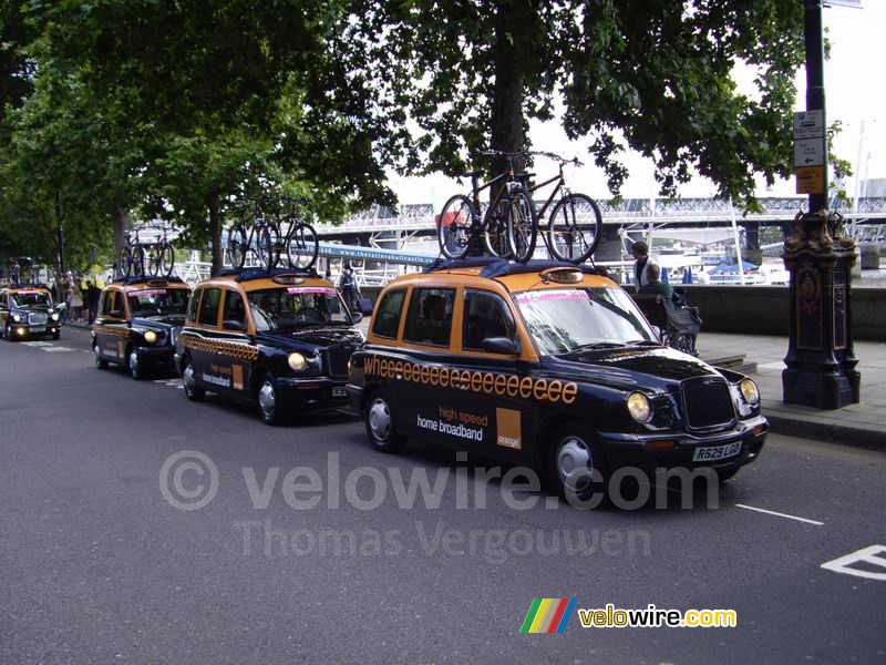 Orange in the advertising caravan