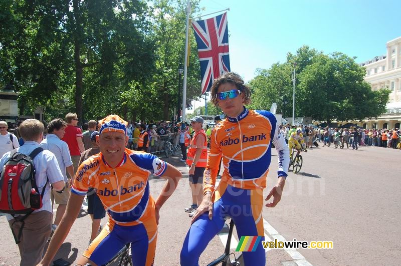 Michael Boogerd et Thomas Dekker - deux générations de cyclistes de l'équipe Rabobank