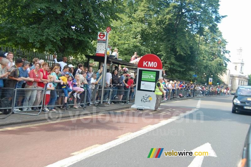 Le premier point KM0 du Tour de France 2007