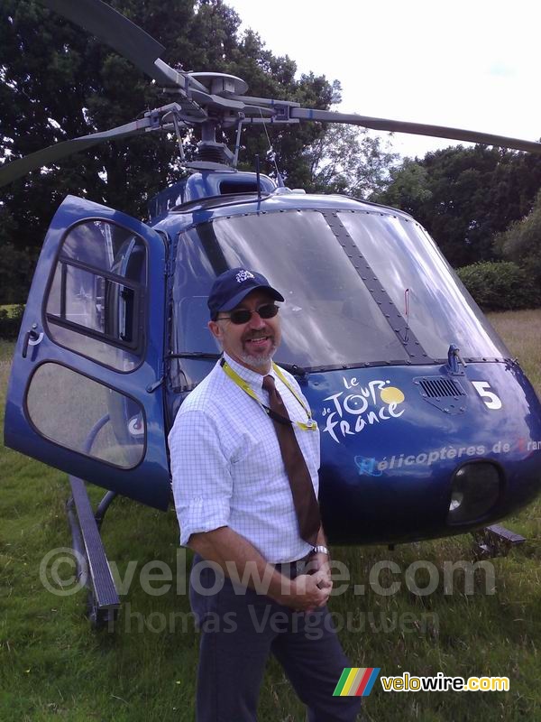 Jean-Michel, le pilote de notre hélicoptère