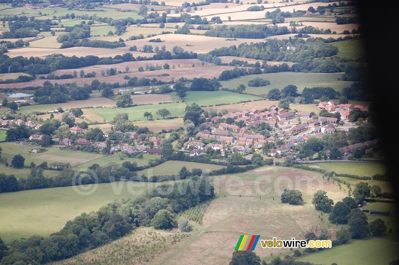 Uitzicht vanuit de helikopter in de buurt van Canterbury (2)