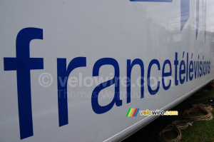 The France Télévisions logo on one of their trucks (486x)