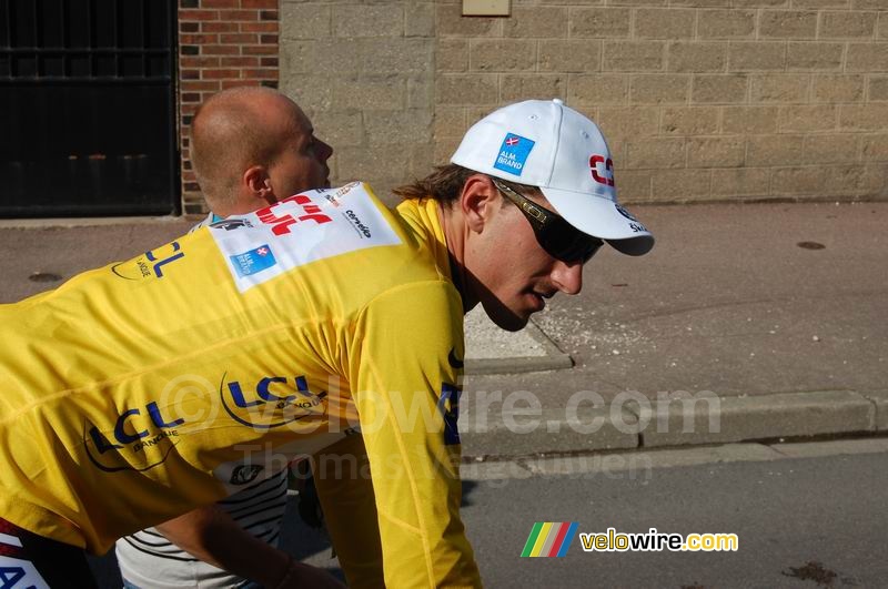 Fabian Cancellara (CSC) wearing the yellow jersey (3)