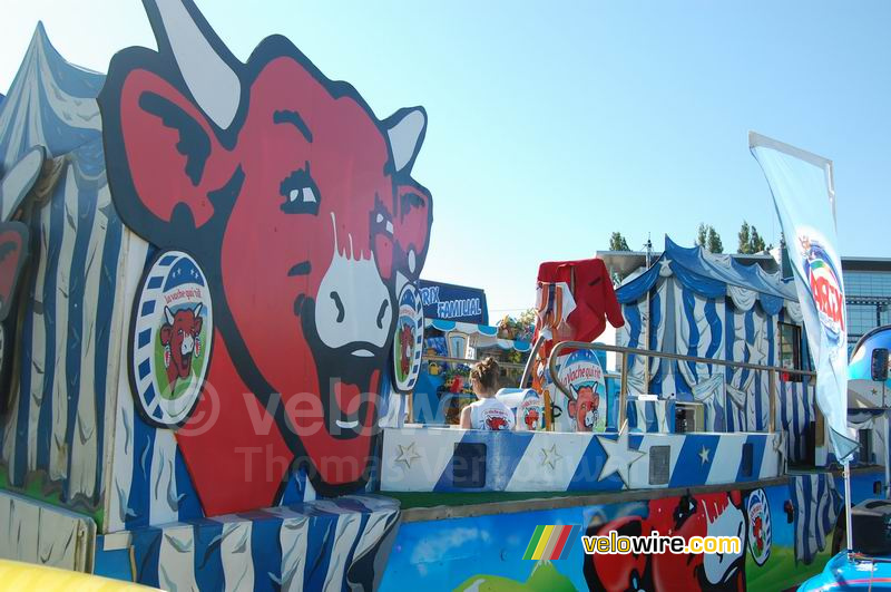 The truck of the La Vache Qui Rit advertising caravan