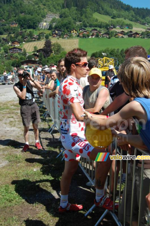 Sylvain Chavanel en maillot à pois au Grand-Bornand (492x)
