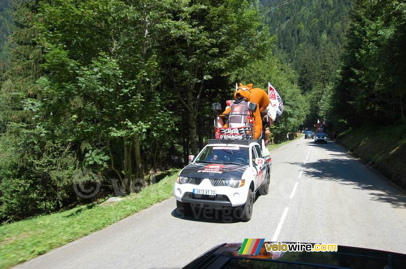 La caravane publicitaire Caisse d'Epargne