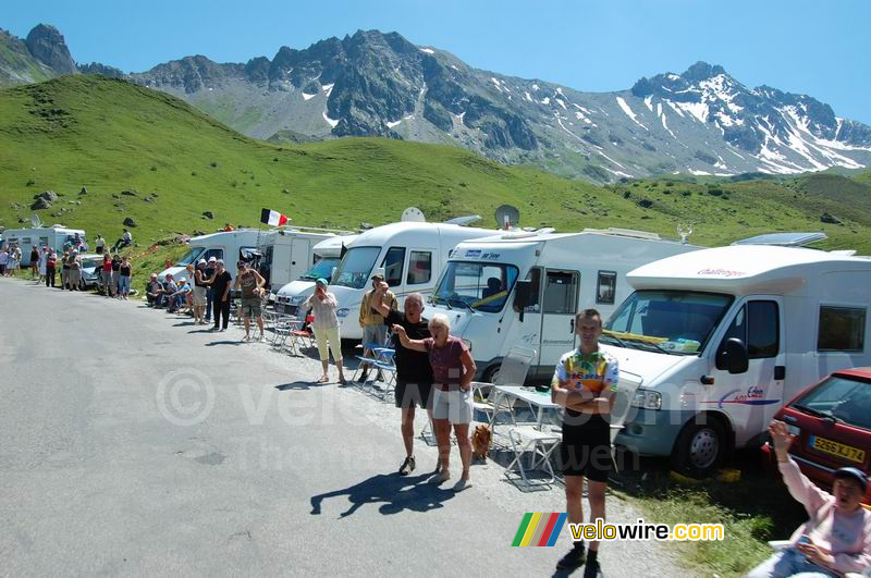 Spectators on the Cormet de Roselend