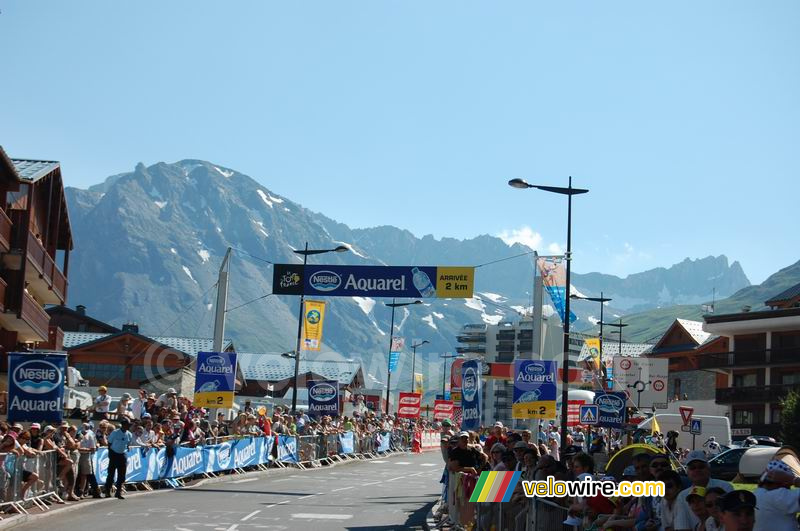 2 kilomètres de l'arrivée à Tignes