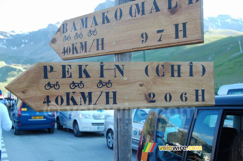 Vanaf Tignes: Peking (China) op 206 uur en Bamako (Mali) op 97 uur